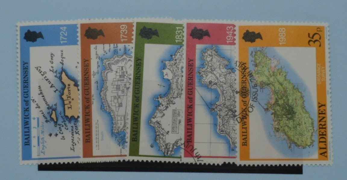 Alderney Stamps, 1989, SGA37-A41, Used. image 0