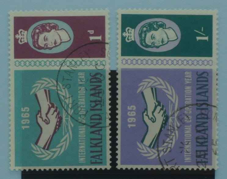 Falkland Islands Stamps, 1965, SG221-222, Used image 0