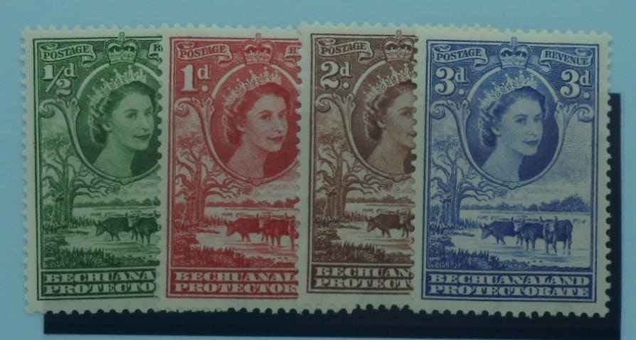 Bechuanaland Stamps, 1955-58, SG143-146, Mint image 0