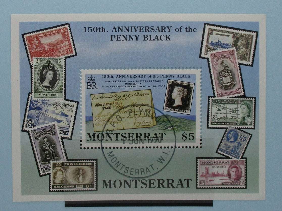 Montserrat Stamps, 1990, MS837, Used image 0