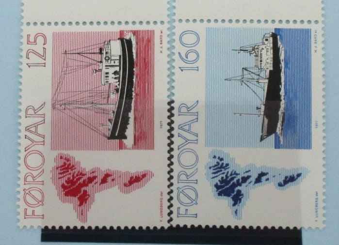 Faroe Islands Stamps, 1977, SG24-25, Mint image 0