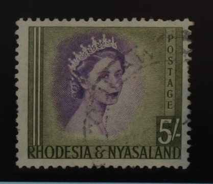 Rhodesia and Nyasaland Stamps, 1954-56, SG13, Used image 0