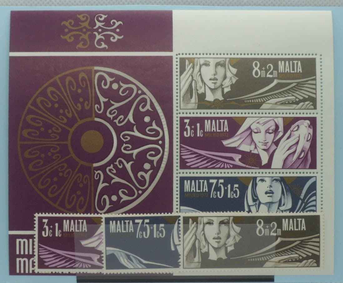 Malta Stamps, 1972, SG482-484, MS485, Mint image 0