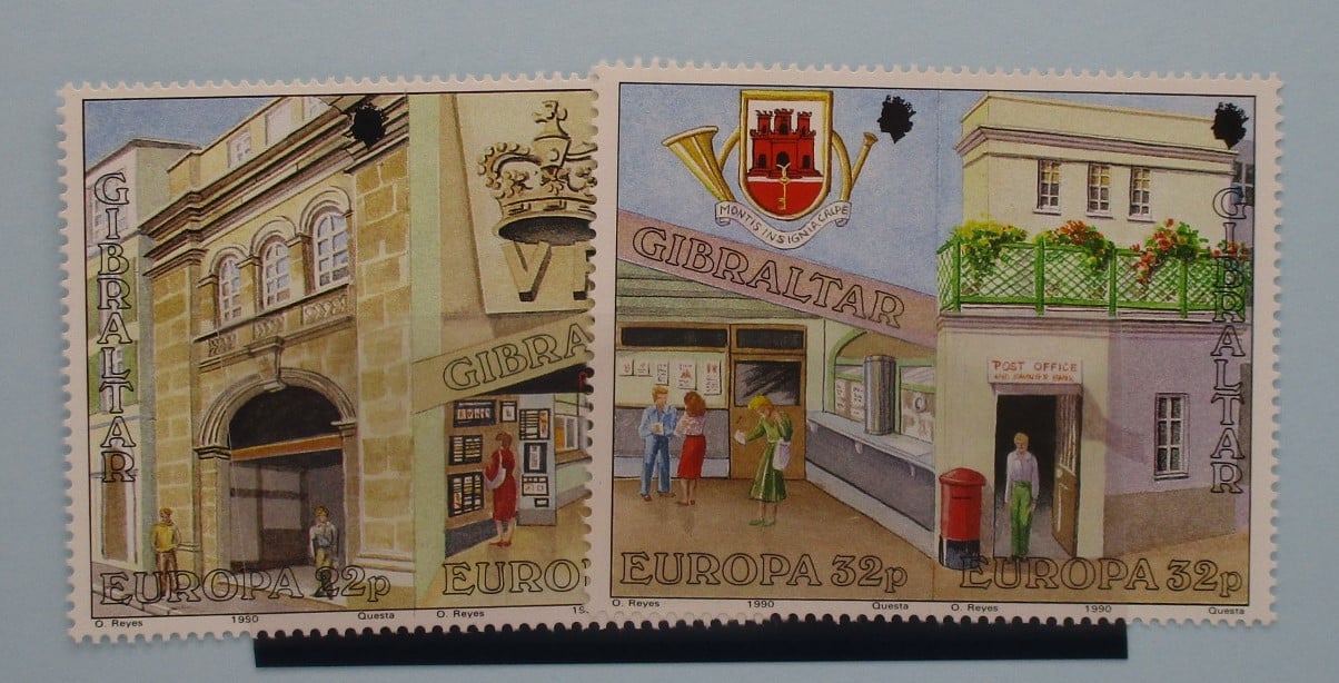 Gibraltar Stamps, 1990, SG626a, SG628a, Mint image 0