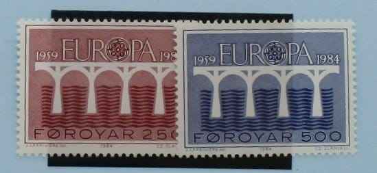 Faroe Islands Stamps, 1984, SG94-95, Mint image 0
