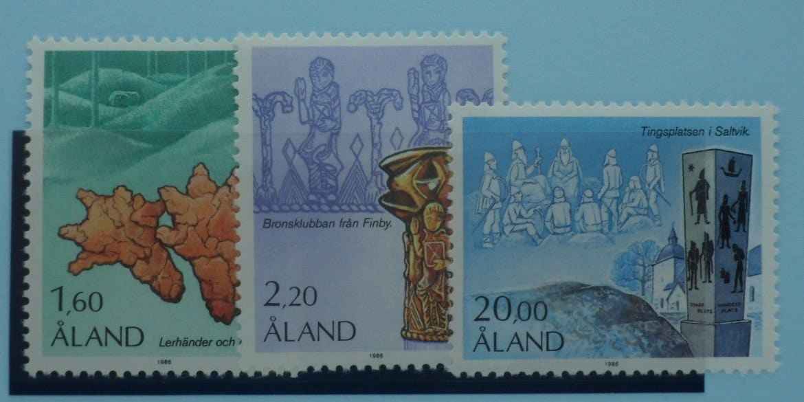 Aland Islands Stamps, 1986, SG21-23, Mint image 0