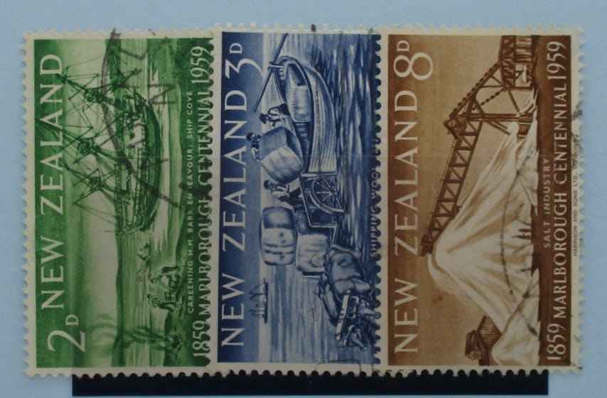 New Zealand Stamps, 1959, SG772-774, Used image 0