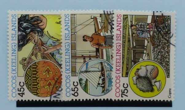 Cocos (Keeling) Islands Stamps, 1987, SG169-171, Used image 0