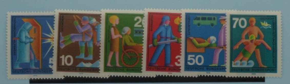 West Germany Stamps, 1970, SG1529-1534, Mint image 0