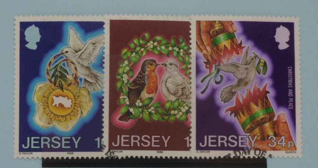 Jersey Stamps, 1986, SG402-404, Used image 0
