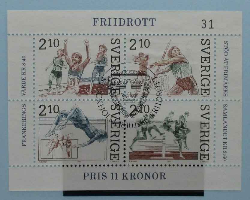 Sweden Stamps, 1986, MS1314, Used image 0