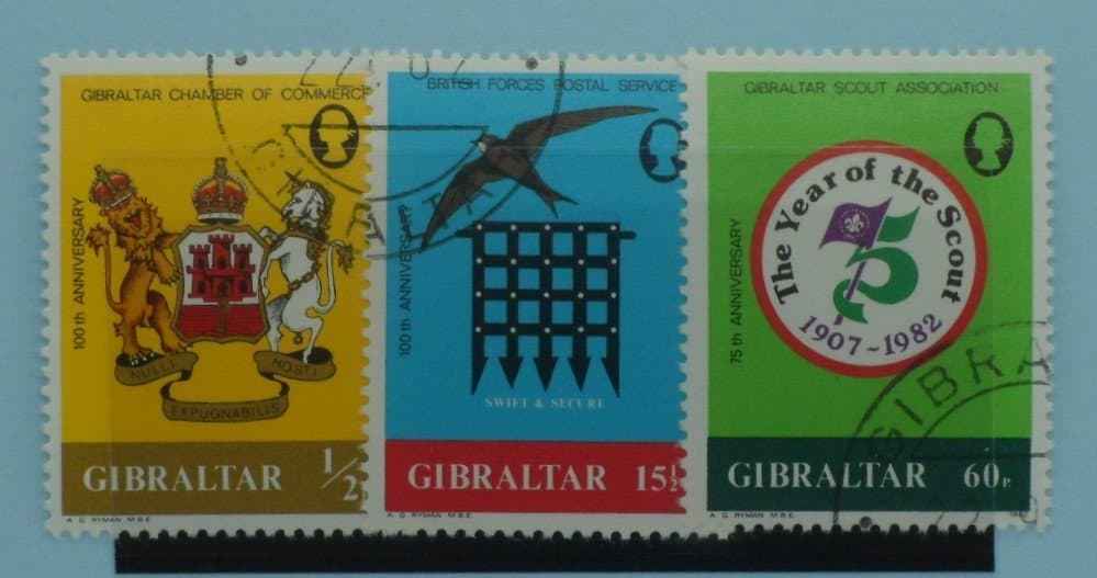 Gibraltar Stamps, 1982, SG481-483, Used image 0
