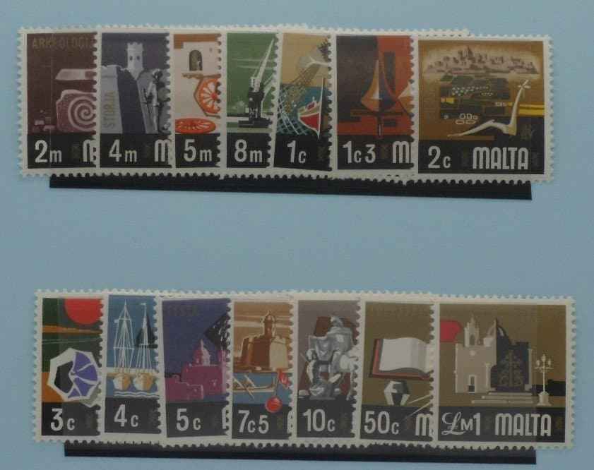 Malta Stamps, 1973-76, SG486-499, Mint image 0