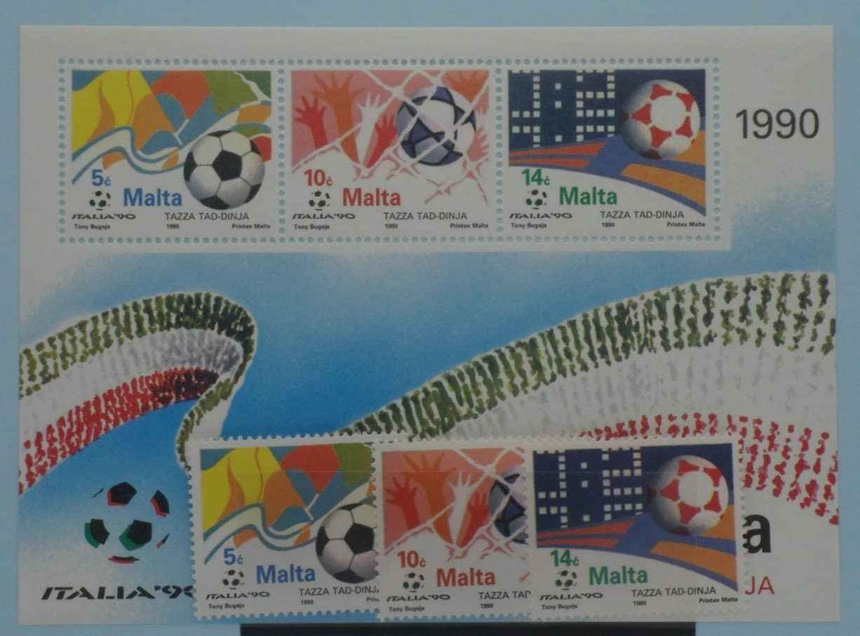 Malta Stamps, 1990, SG876-878, MS879, Mint image 0