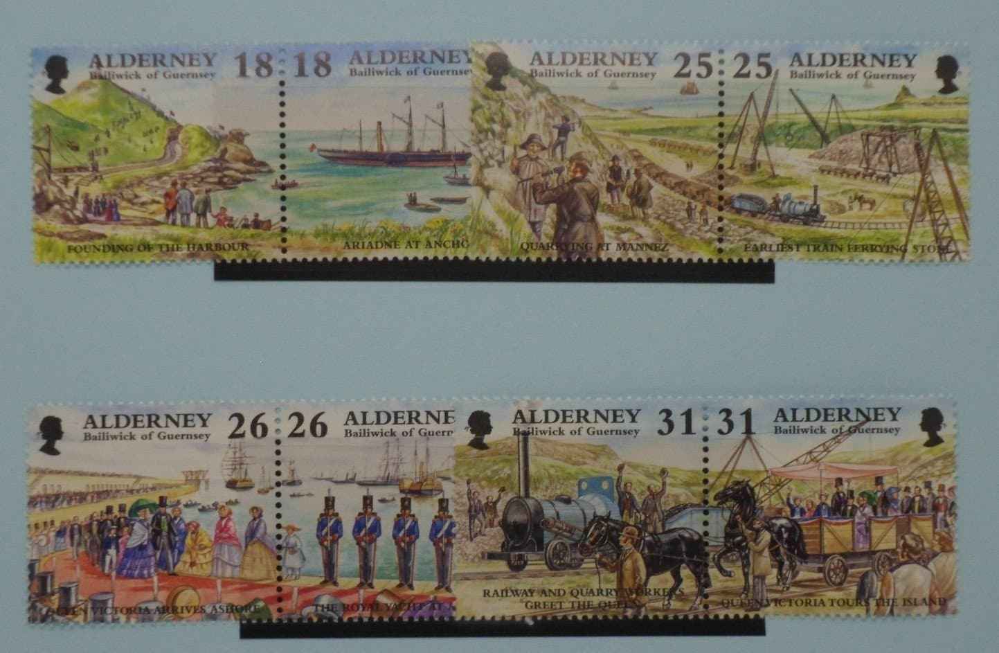 Alderney Stamps, 1997, SG A102a, A104a, A106a, A108a, Mint image 0