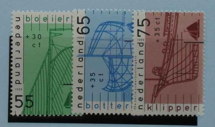Netherlands Stamps, 1989, SG1552a-1554, Mint image 0