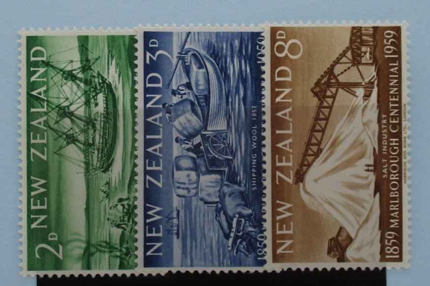 New Zealand Stamps, 1959, SG772-774, Mint image 0