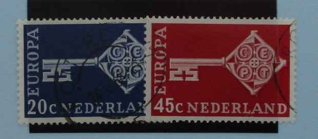 Netherlands Stamps, 1968, SG1055-1056, Used image 0