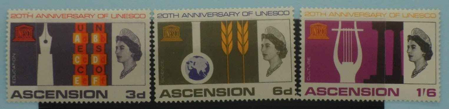 Ascension Island Stamps, 1967, SG107-109, Mint image 0