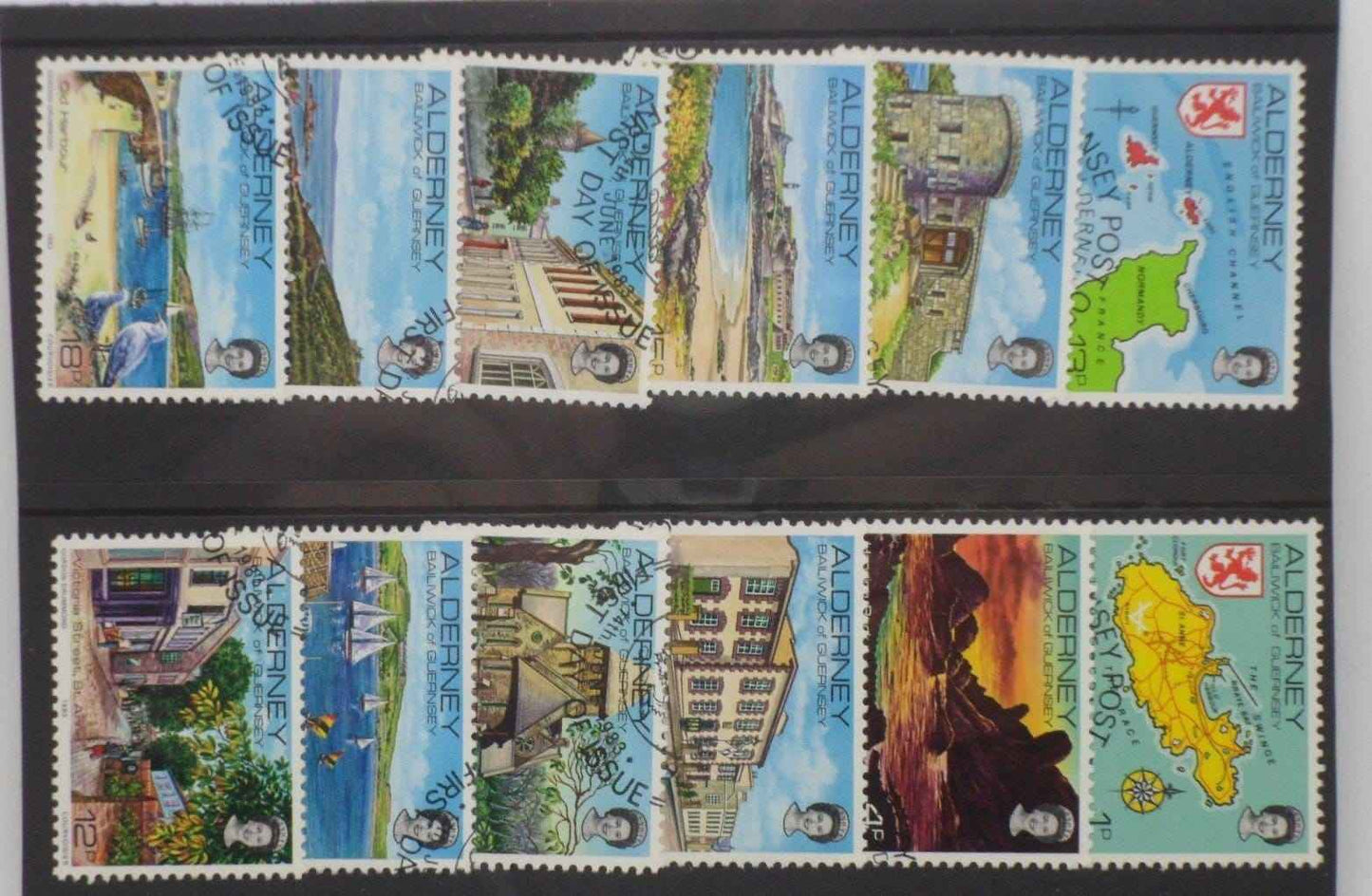 Alderney Stamps, 1983, SGA1-A12, Used image 0