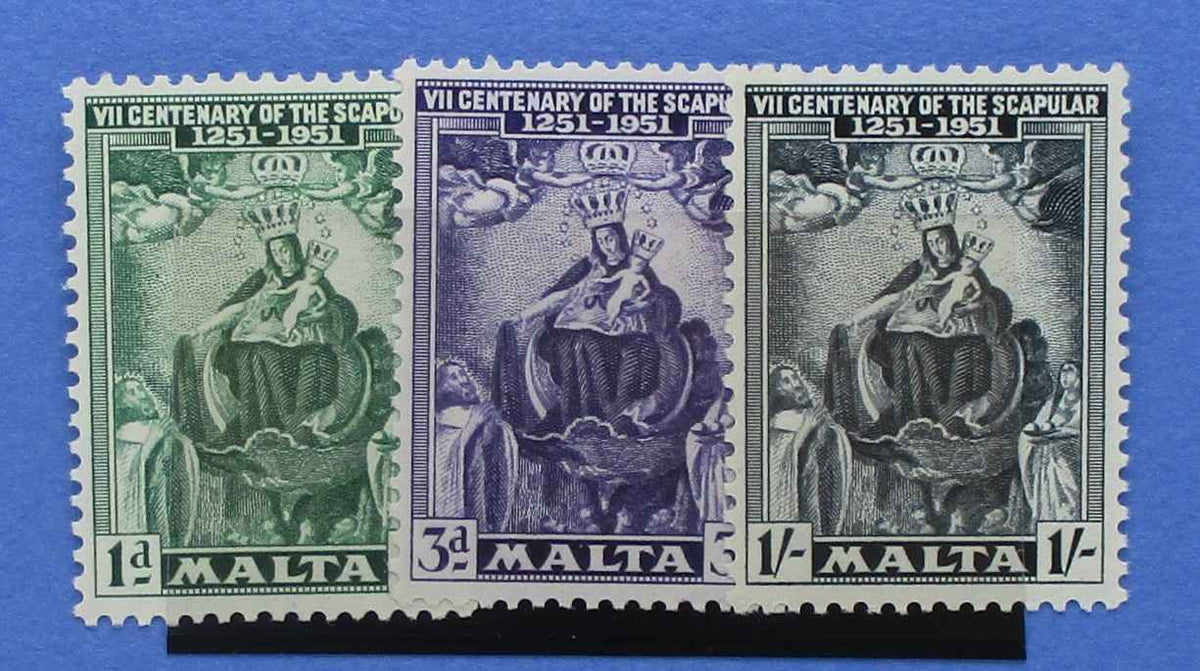 Malta Stamps, 1951, SG258-260, Mint