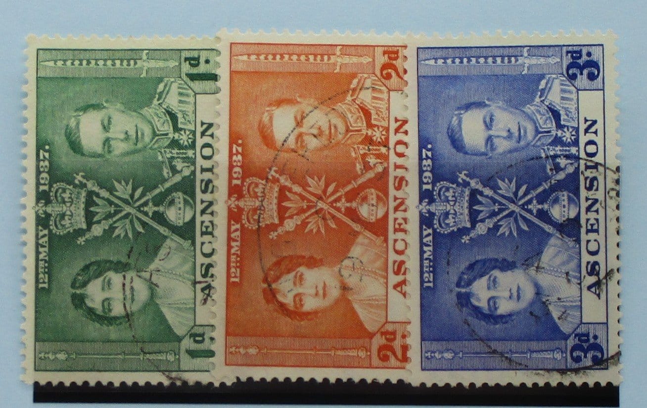 Ascension Island Stamps, 1937, SG35-37, Used image 0