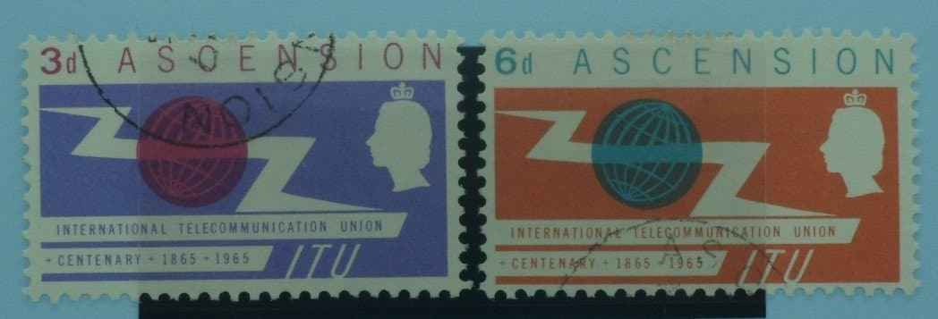 Ascension Island Stamps, 1965, SG87-88, Used image 0
