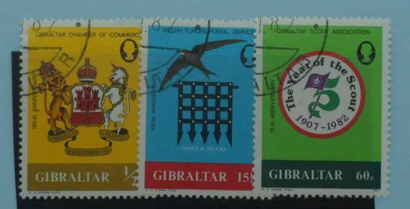 Gibraltar Stamps, 1982, SG481-483, Used image 0