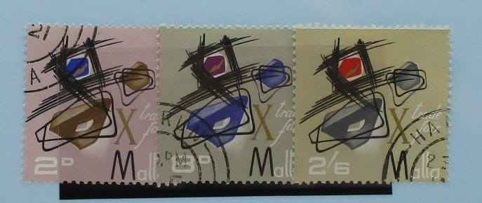 Malta Stamps, 1966, SG373-375, Used image 0
