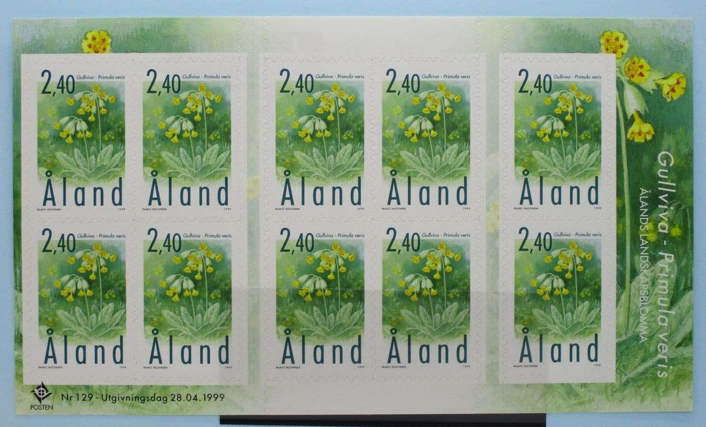 Aland Islands Stamps, 1999, SG152 * 10, Mint image 0