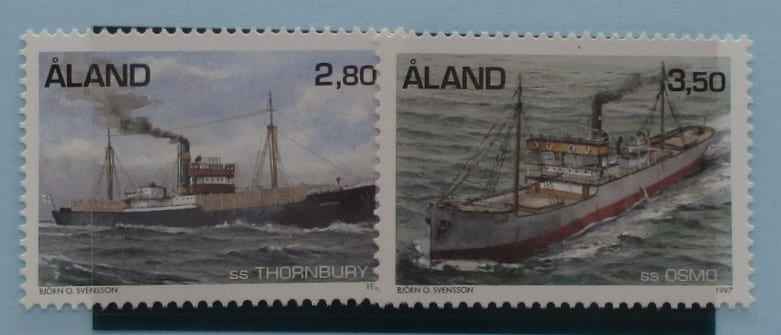 Aland Islands Stamps, 1997, SG127-128, Mint image 0