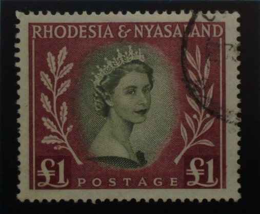 Rhodesia and Nyasaland Stamps, 1954-56, SG15, Used image 0