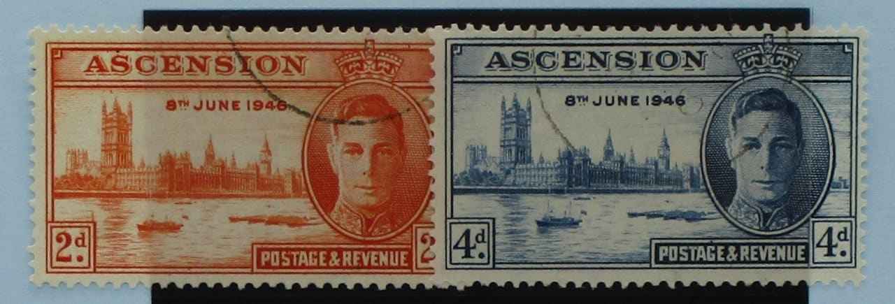 Ascension Island Stamps, 1946, SG48-49, Used image 0