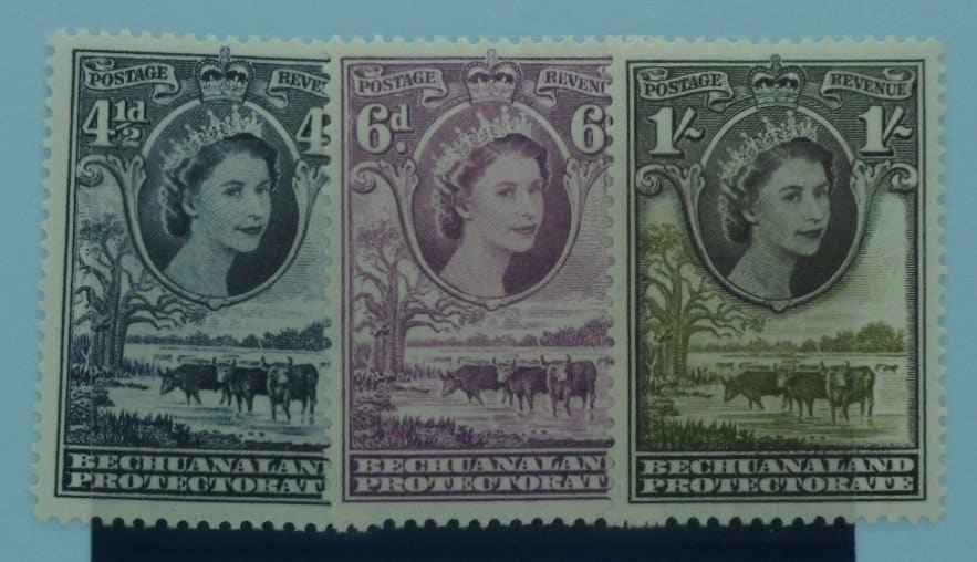 Bechuanaland Stamps, 1955-58, SG147-149, Mint image 0