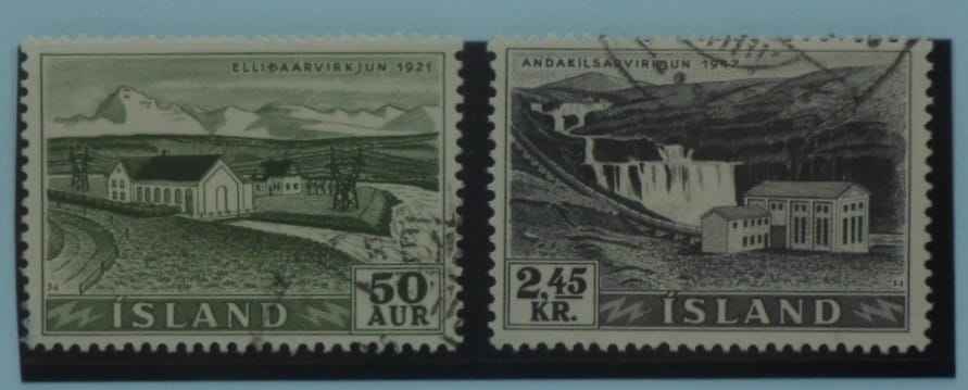 Iceland Stamps, 1956, SG339-340, Used image 0
