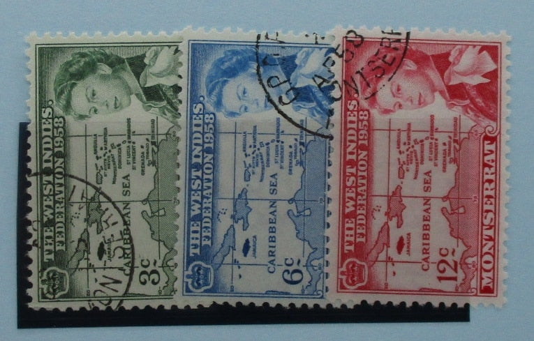 Montserrat Stamps, 1958, SG150-152, Used image 0