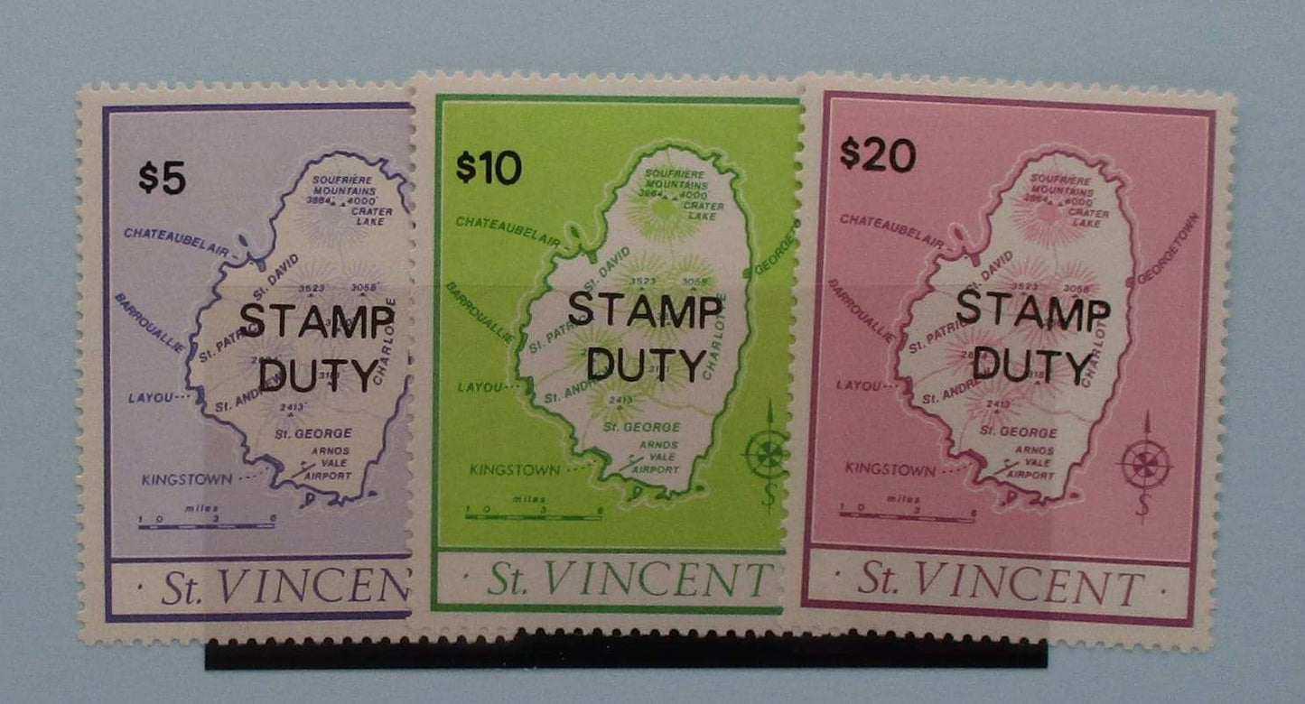St Vincent Stamps, 1980, SG F1-F3, Mint image 0