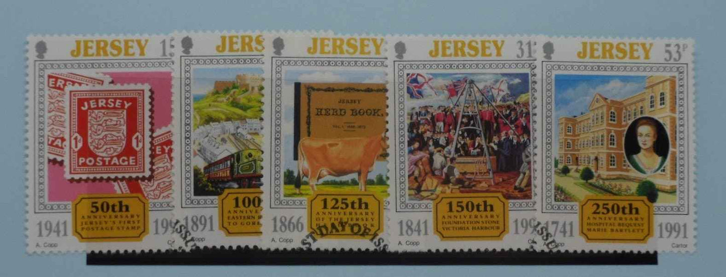 Jersey Stamps, 1991, SG549-553, Used image 0
