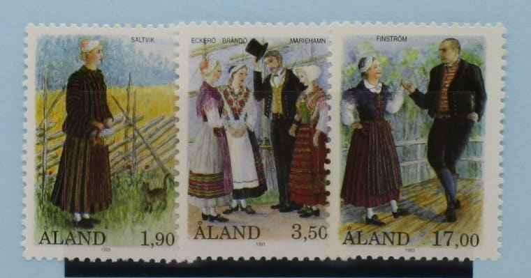 Aland Islands Stamps, 1993, SG68-70, Mint image 0