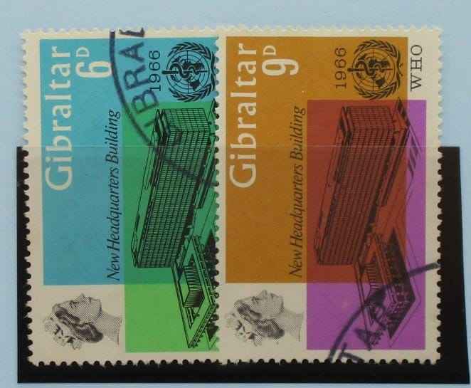 Gibraltar Stamps, 1966, SG193-194, Used image 0