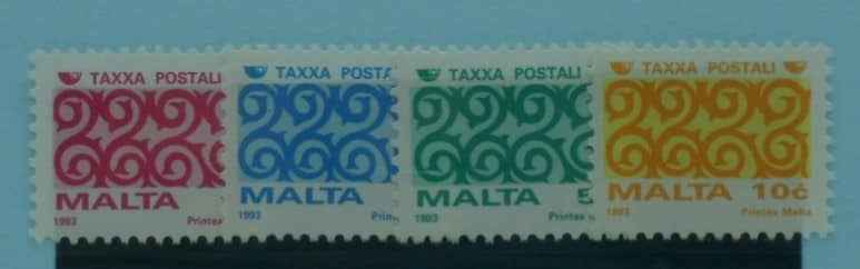 Malta Stamps, 1993, D50-D53, Mint, image 0