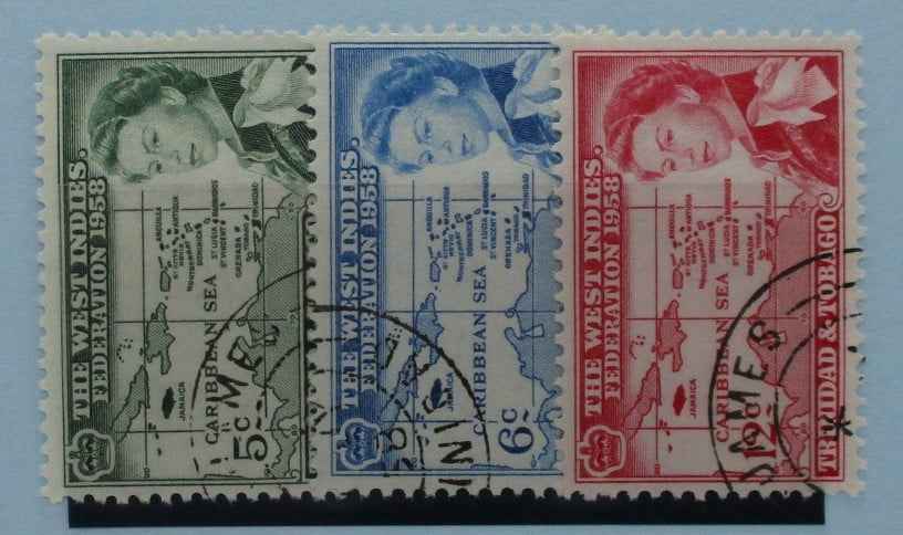 Trinidad and Tobago Stamps, 1958, SG281-283, Used image 0