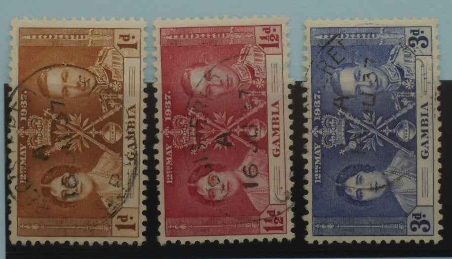 Gambia Stamps, 1937, SG147-149, Used image 0