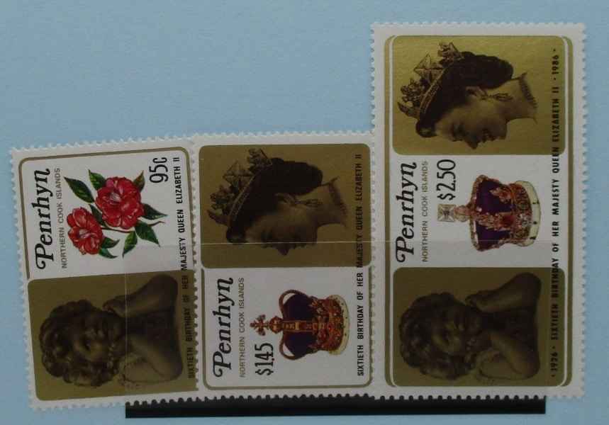 Penrhyn Island Stamps, 1986, SG394-396, Mint image 0