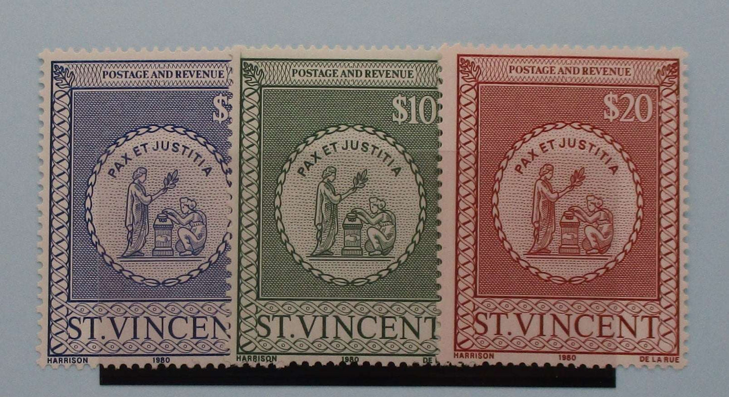St Vincent Stamps, 1980, SG F4-F6, Mint image 0