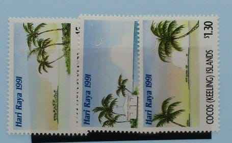 Cocos (Keeling) Islands Stamps, 1991, SG244-246, Mint, image 0