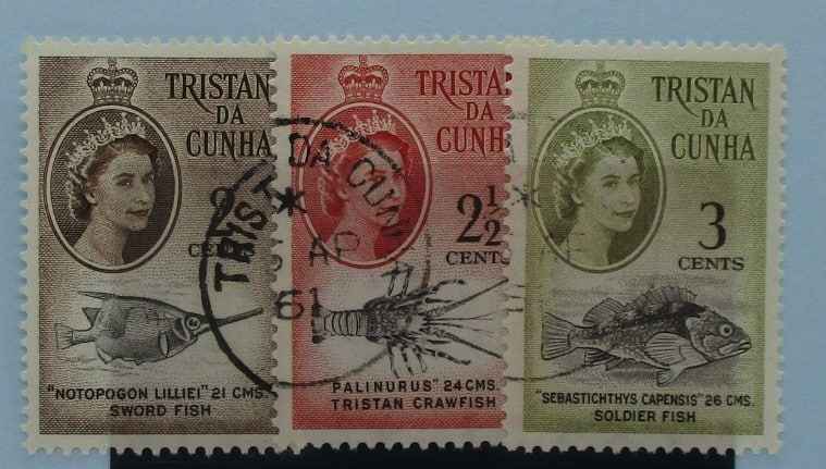 Tristan da Cunha Stamps, 1961, SG45-47, Used image 0