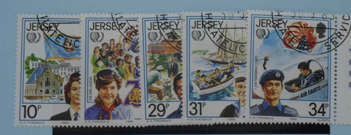Jersey Stamps, 1985, SG360-364, Used image 0