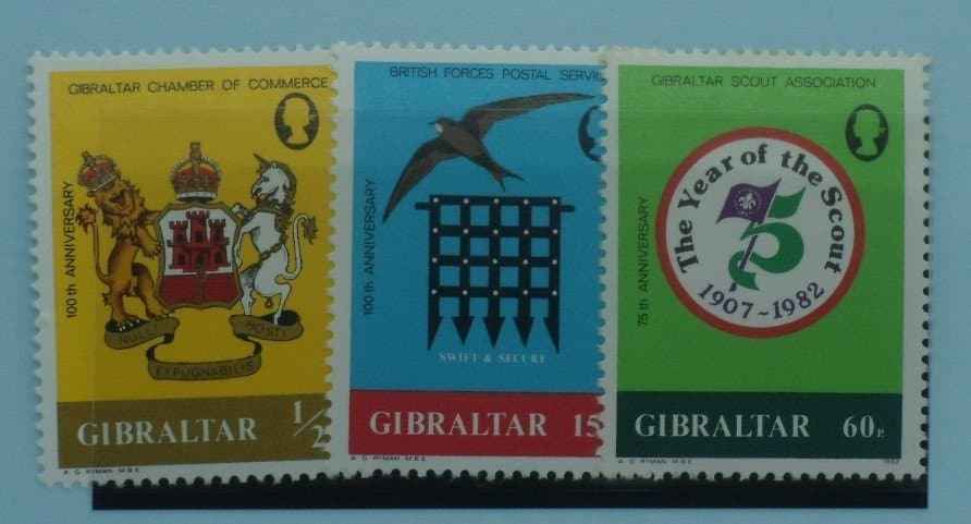 Gibraltar Stamps, 1982, SG481-483, Mint image 0