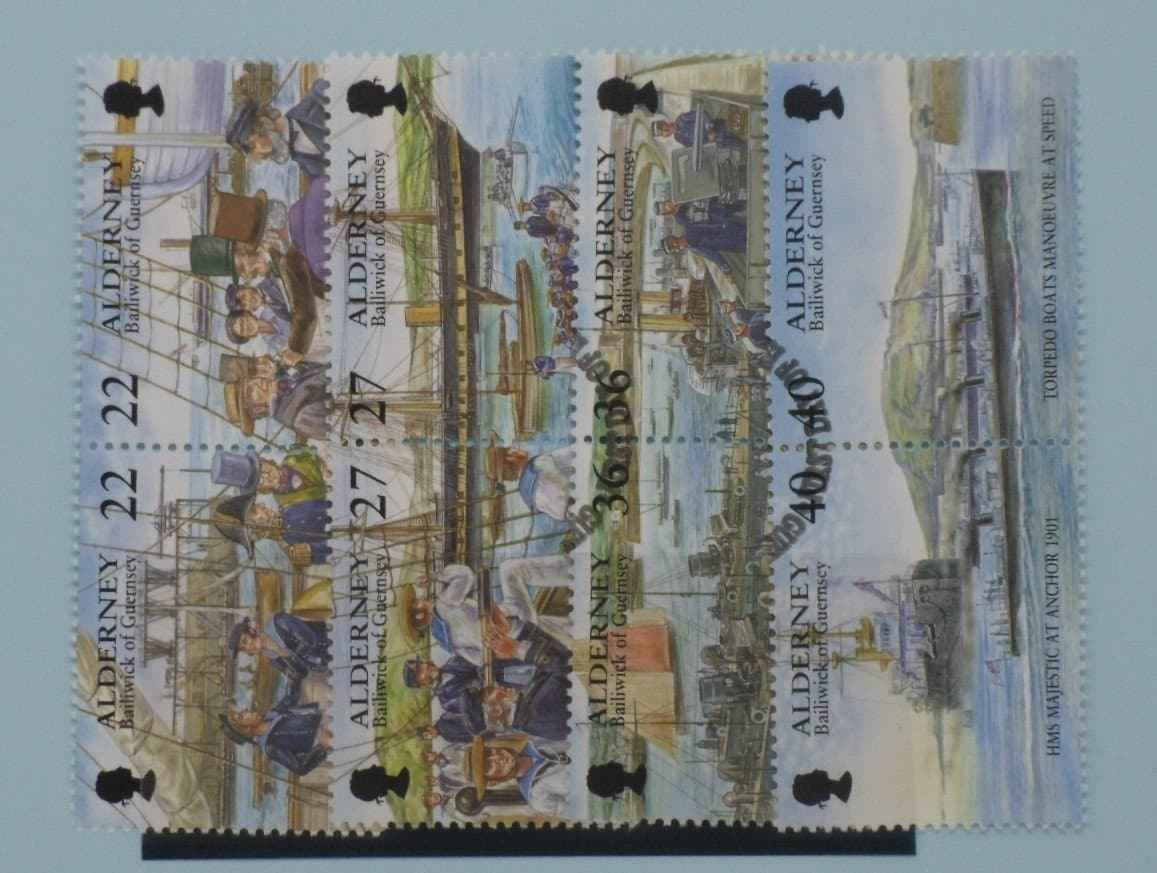 Alderney Stamps, 2001, SGA176a, A178a, A180a, A182a, used image 0
